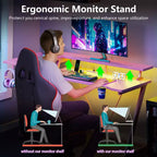 55 inch L Shaped Corner Gaming Desk Pink Computer Table with Monitor Stand 3 Tier Storage Shelves Modern Gamer Desk Carbon Fiber Space Saving Setup
