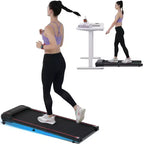 Tapis Roulant Whisen Walking Pad Sotto Scrivania, Tapis Roulant da Camminata per Esercizi a Casa con Inclinazione per Spazi Ridotti - Nero