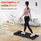 Tapis Roulant Whisen Walking Pad Sotto Scrivania, Tapis Roulant da Camminata per Esercizi a Casa con Inclinazione per Spazi Ridotti - Nero