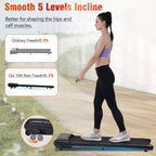 Tapis Roulant Whisen Walking Pad Sotto Scrivania, Tapis Roulant da Camminata per Esercizi a Casa con Inclinazione per Spazi Ridotti - Nero