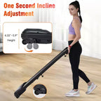 Tapis Roulant Whisen Walking Pad Sotto Scrivania, Tapis Roulant da Camminata per Esercizi a Casa con Inclinazione per Spazi Ridotti - Nero