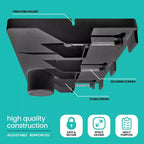 Modern Innovations Large Bedside Shelf 10 Pack Black Clip On Nightstand with Cup and Cord Holder for College Dorm Bunk Bed Top Bunk