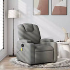 vidaXL Poltrona reclinabile 100% poliestere, metallo, compensato Singola