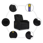 vidaXL Poltrona reclinabile 100% poliestere, metallo, compensato Singola