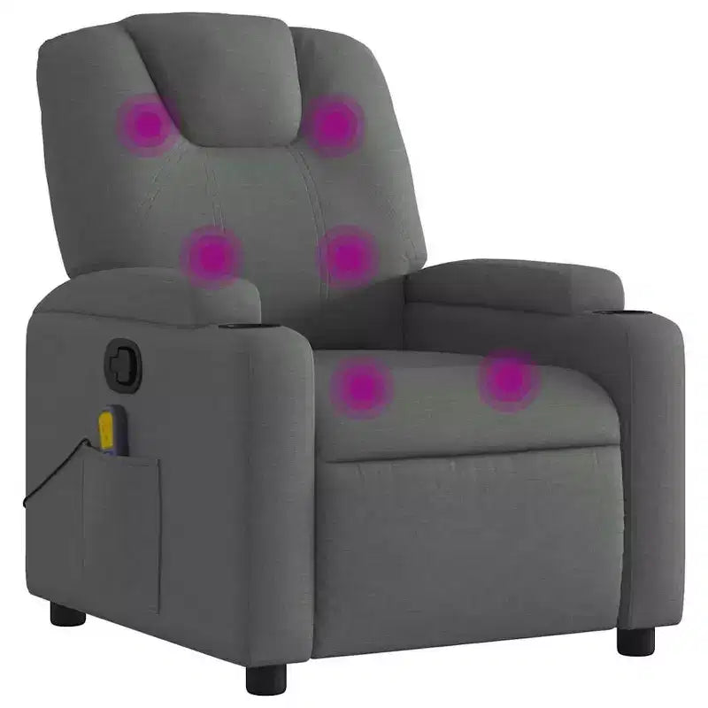 vidaXL Recliner Chair 100% Polyester, Metal, Plywood Single