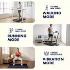 Pedana da camminata 2-in-1 Squatz con piastre vibranti e manubrio Blu
