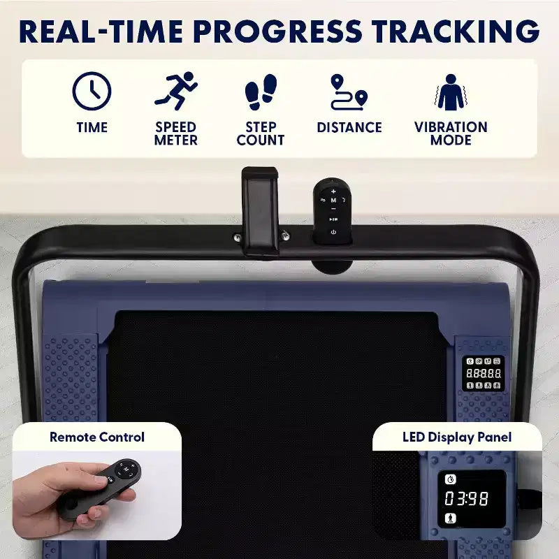 Pedana da camminata 2-in-1 Squatz con piastre vibranti e manubrio Blu