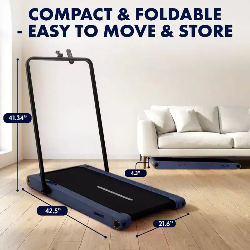 Pedana da camminata 2-in-1 Squatz con piastre vibranti e manubrio Blu