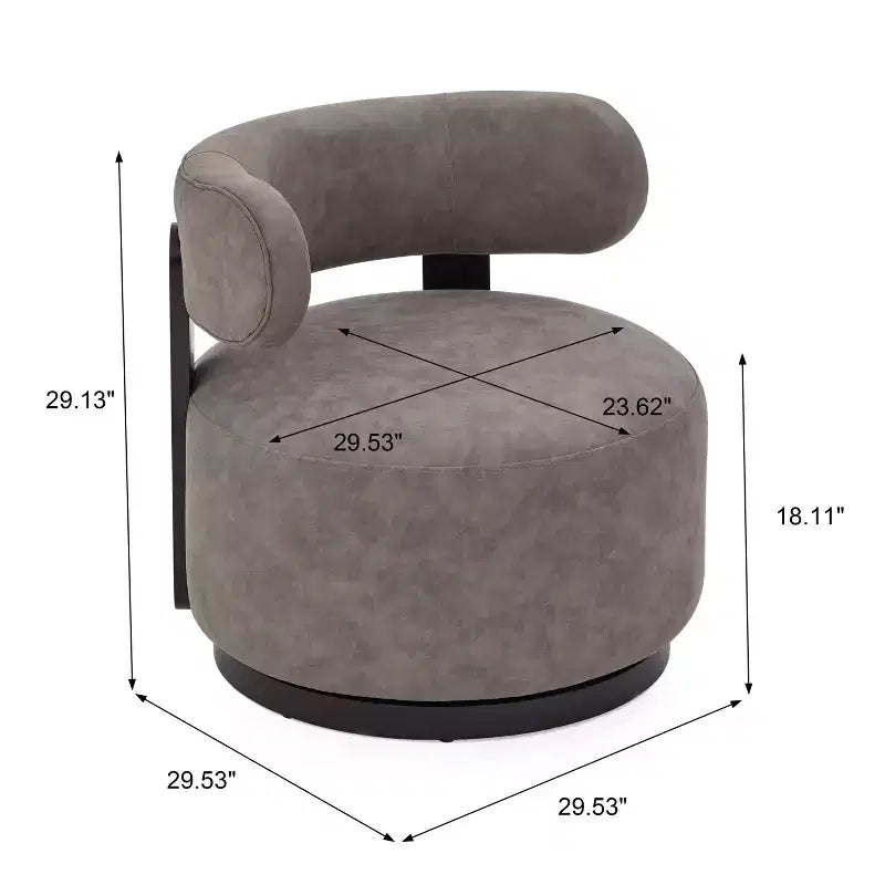 Christopher Knight Home Emile Rubber Wood Faux Leather Upholstered Swivel Club Chair
