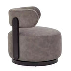 Christopher Knight Home Emile Rubber Wood Faux Leather Upholstered Swivel Club Chair