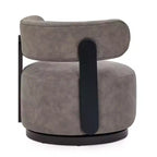 Christopher Knight Home Emile Rubber Wood Faux Leather Upholstered Swivel Club Chair