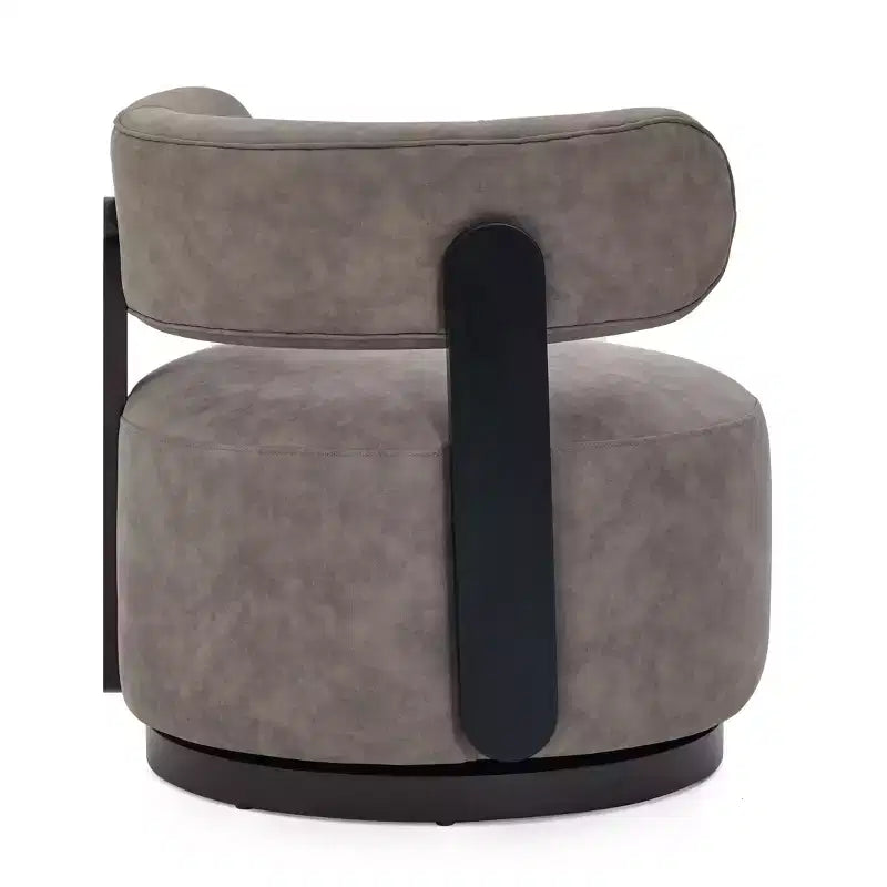 Christopher Knight Home Emile Rubber Wood Faux Leather Upholstered Swivel Club Chair