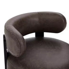 Christopher Knight Home Emile Rubber Wood Faux Leather Upholstered Swivel Club Chair