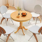 Tavolo da pranzo rotondo con piedistallo Costway da 32", tavolo alto da cucina/sala da pranzo