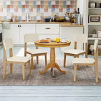 Tavolo da pranzo rotondo con piedistallo Costway da 32", tavolo alto da cucina/sala da pranzo