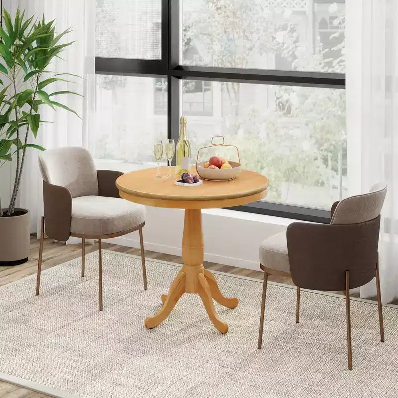 Tavolo da pranzo rotondo con piedistallo Costway da 32", tavolo alto da cucina/sala da pranzo