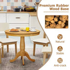 Tavolo da pranzo rotondo con piedistallo Costway da 32", tavolo alto da cucina/sala da pranzo