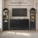 Mobile Contenitore Alto e Stretto Best Choice Products 72 con Scaffali Regolabili, Libreria Moderna ad Arco a 4 Livelli