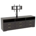 Acekool Living Room Bedroom 6 Drawer TV Stand Dresser with Mount, Wood Media Console Storage Entertainment Center, Multiple Colors