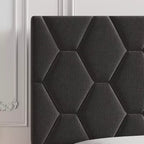 Upholstered Bed Frame with Adjustable Headboard & Wood Slats, No Box Spring Needed, Noise-Free, Easy Assembly, Modern, Twin/King, Beige