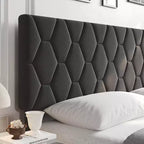 Upholstered Bed Frame with Adjustable Headboard & Wood Slats, No Box Spring Needed, Noise-Free, Easy Assembly, Modern, Twin/King, Beige