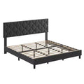 Upholstered Bed Frame with Adjustable Headboard & Wood Slats, No Box Spring Needed, Noise-Free, Easy Assembly, Modern, Twin/King, Beige