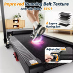 Tapis Roulant Portatile con Inclinazione, Pedana Pieghevole da 3,25HP con Manubrio, Tapis Roulant Pieghevole 3-in-1 per Casa Ufficio Spazi Piccoli con Motore Silenzioso Brushless