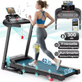 Incline 3.75HP Treadmill for Home, 7.5MPH Folding Treadmill w/ 300 lbs Capacity,71 Preset Workouts, APP Control,Dual HiFi Speakers, Electric Treadmill