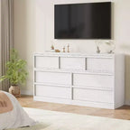 Comò a 7/8 cassetti, cassettiera ampia in legno, organizer capiente per camera da letto, soggiorno, cameretta e ingresso
