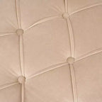 Christopher Knight Home Javier Pouf contenitore rotondo moderno in legno imbottito con design trapuntato e coperchio reversibile