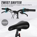 Hykolity Mountain Bike da 26 pollici, Bici da Ciclismo per Esterni a 18 velocità, Telaio in Acciaio ad Alto Tenore di Carbonio, Bici MTB per Uomini e Donne, Doppia Sospensione Completa, Nero