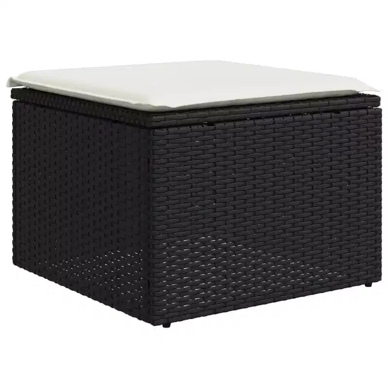 vidaXL Garden Sofa Set Black PE rattan Large Modular Garden Sofa Set