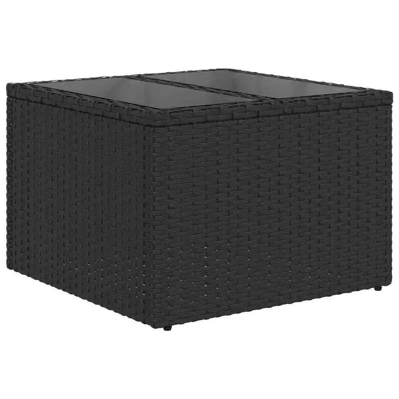 vidaXL Garden Sofa Set Black PE rattan Large Modular Garden Sofa Set