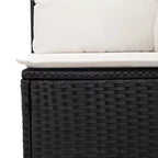 vidaXL Garden Sofa Set Black PE rattan Large Modular Garden Sofa Set