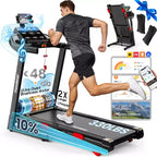 Folding Treadmill with 10% Incline for Home, Quiet Brushless Motor, 330 lb Capacity, App Control