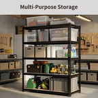 48 W 5-Tier Heavy Duty Garage Shelving Unit, 72H x 48W x 24D Adjustable Carbon Steel Storage Rack, 3000 lb Capacity