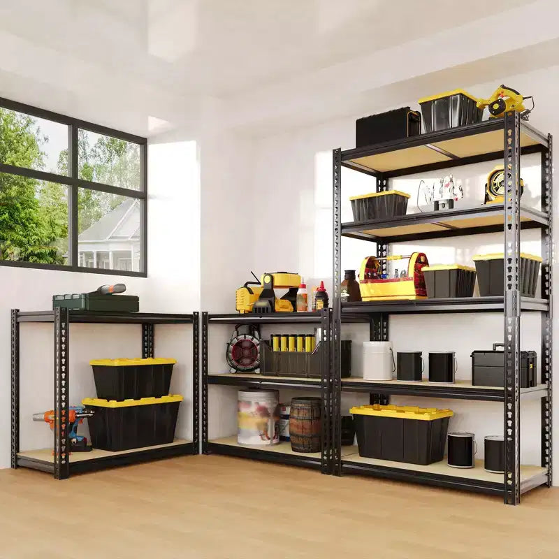 48 W 5-Tier Heavy Duty Garage Shelving Unit, 72H x 48W x 24D Adjustable Carbon Steel Storage Rack, 3000 lb Capacity