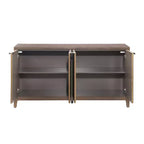 Christopher Knight Home Gree Madia a 4 Ante in Tessuto 3D, 59'' Stile Mid-Century Modern