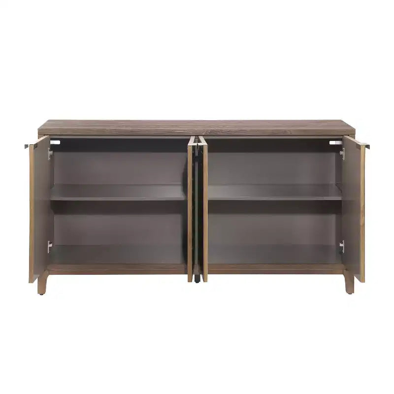 Christopher Knight Home Gree Madia a 4 Ante in Tessuto 3D, 59'' Stile Mid-Century Modern