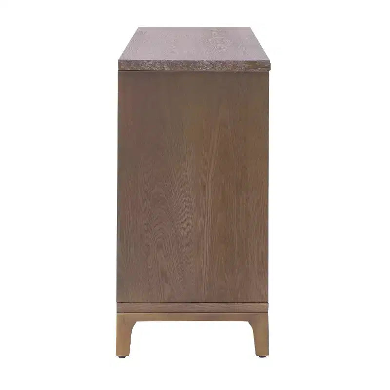 Christopher Knight Home Gree Madia a 4 Ante in Tessuto 3D, 59'' Stile Mid-Century Modern