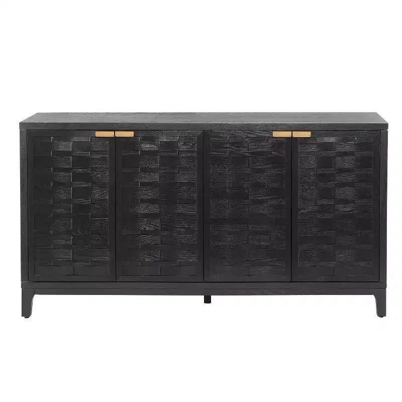 Christopher Knight Home Gree Madia a 4 Ante in Tessuto 3D, 59'' Stile Mid-Century Modern