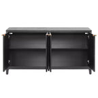 Christopher Knight Home Gree Madia a 4 Ante in Tessuto 3D, 59'' Stile Mid-Century Modern