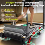 3.75HP Foldable Treadmill Incline 10MPH Max Speed,320lb Capacity Portable Treadmill for Home Walking Jogging,105 Program,Smart APP,Exercise Treadmill