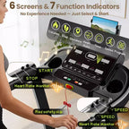3.75HP Foldable Treadmill Incline 10MPH Max Speed,320lb Capacity Portable Treadmill for Home Walking Jogging,105 Program,Smart APP,Exercise Treadmill