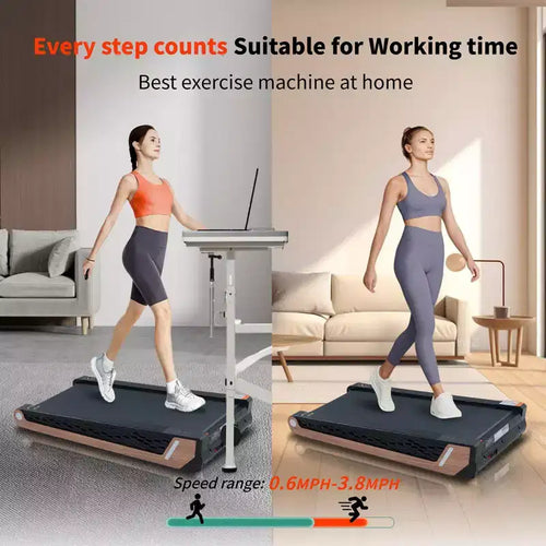 8 Incline Portable Treadmill  Under Desk Walking Pad with 2.55HP Motor, 220 lbs Capacity, LED Display, Space-Saving Design for Home Office