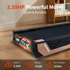 Tapis Roulant Portatile Inclinato 8 Livelli, Walking Pad da Sotto Scrivania con Motore da 2.55HP, Capacità 100 kg, Display LED, Design Salvaspazio per Ufficio Domestico