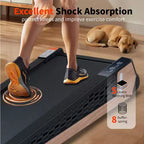 Tapis Roulant Portatile Inclinato 8 Livelli, Walking Pad da Sotto Scrivania con Motore da 2.55HP, Capacità 100 kg, Display LED, Design Salvaspazio per Ufficio Domestico