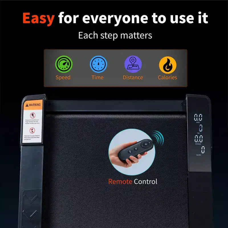 Tapis Roulant Portatile Inclinato 8 Livelli, Walking Pad da Sotto Scrivania con Motore da 2.55HP, Capacità 100 kg, Display LED, Design Salvaspazio per Ufficio Domestico