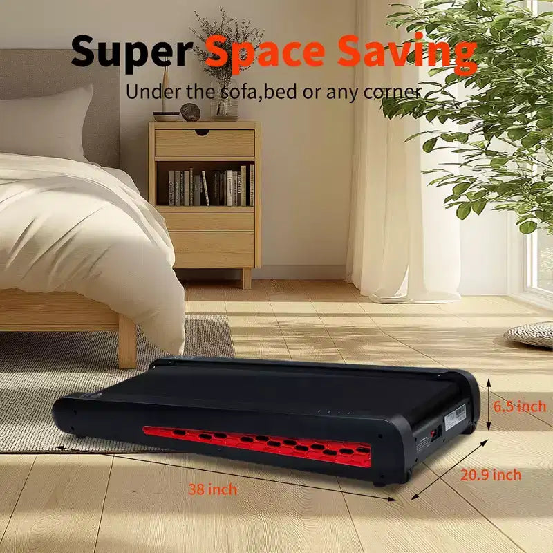 Tapis Roulant Inclinato Compatto 7, Tapis Roulant da Sottoscrivania con Motore da 2.55HP, Capacità 100 kg, Display LED, Supporto Verticale, Salvaspazio per Ufficio Domestico