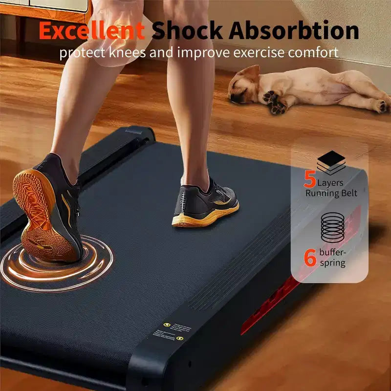 Tapis Roulant Inclinato Compatto 7, Tapis Roulant da Sottoscrivania con Motore da 2.55HP, Capacità 100 kg, Display LED, Supporto Verticale, Salvaspazio per Ufficio Domestico